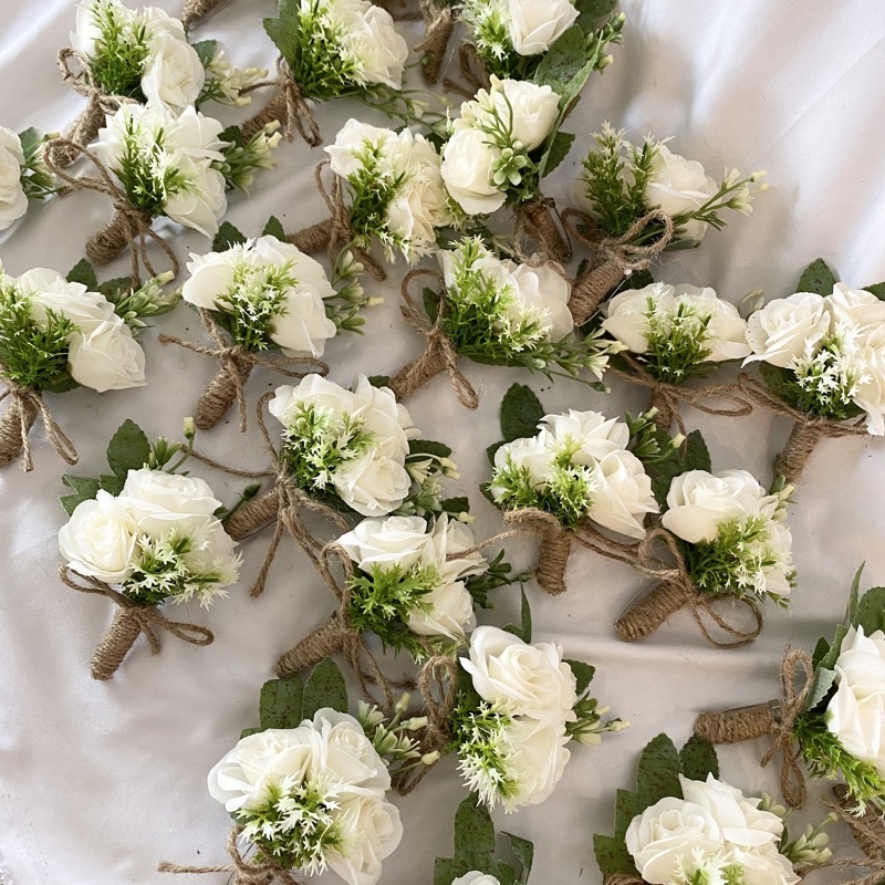 Corsage Korsage Korsase Boutonniere Hiasan Jas Pengantin Pernikahan Bridesmaid Groomsmen