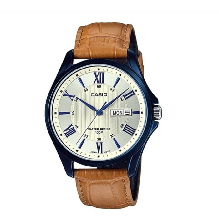 Jam Tangan Casio Exclusive Pria Mtp-1384Bul-9A|Bnib-New-Original100%