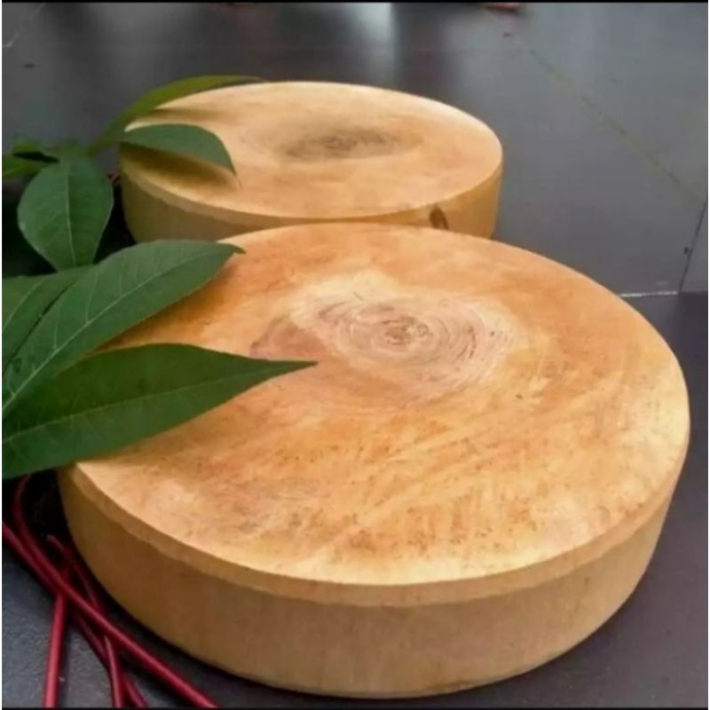 talenan kayu bulat diameter 30 cm/talenan kayu cincang daging/talenan kayu bulat