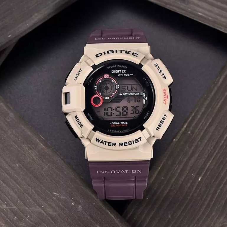 ORIGINAL JAM TANGAN SPORT DIGITEC MUDMAN DG 2028T/DG=5028T CREAM