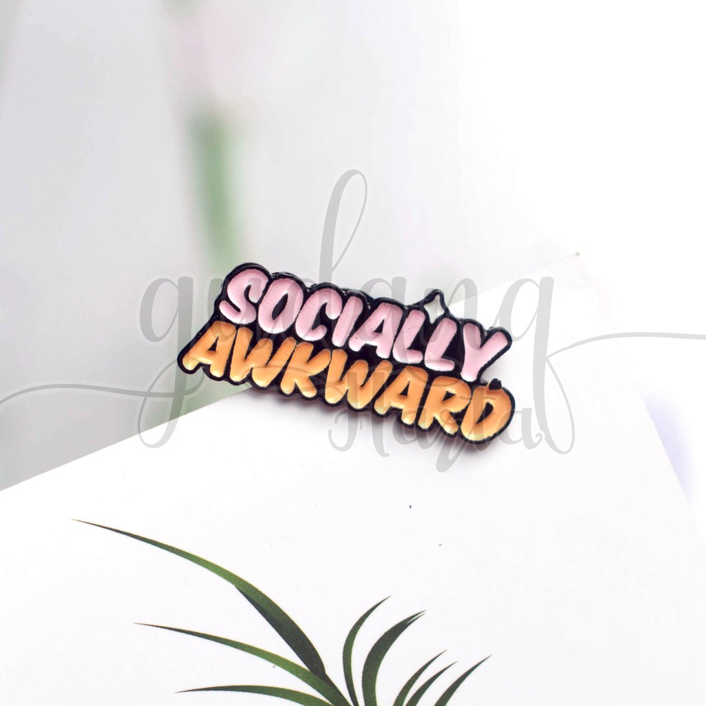 Pin Socially Awkward Bros Tas Lucu Unik GH 208188