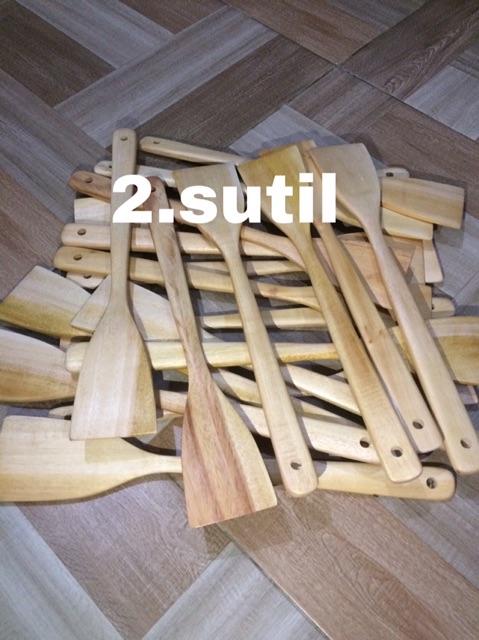 Centong sutil solet irus kayu mahoni wooden spatula
