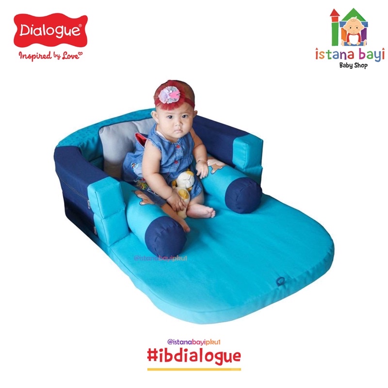 Dialogue Kasur Bayi 2 in 1 Sofa + Kelambu Baby Hippo Series DGK9113