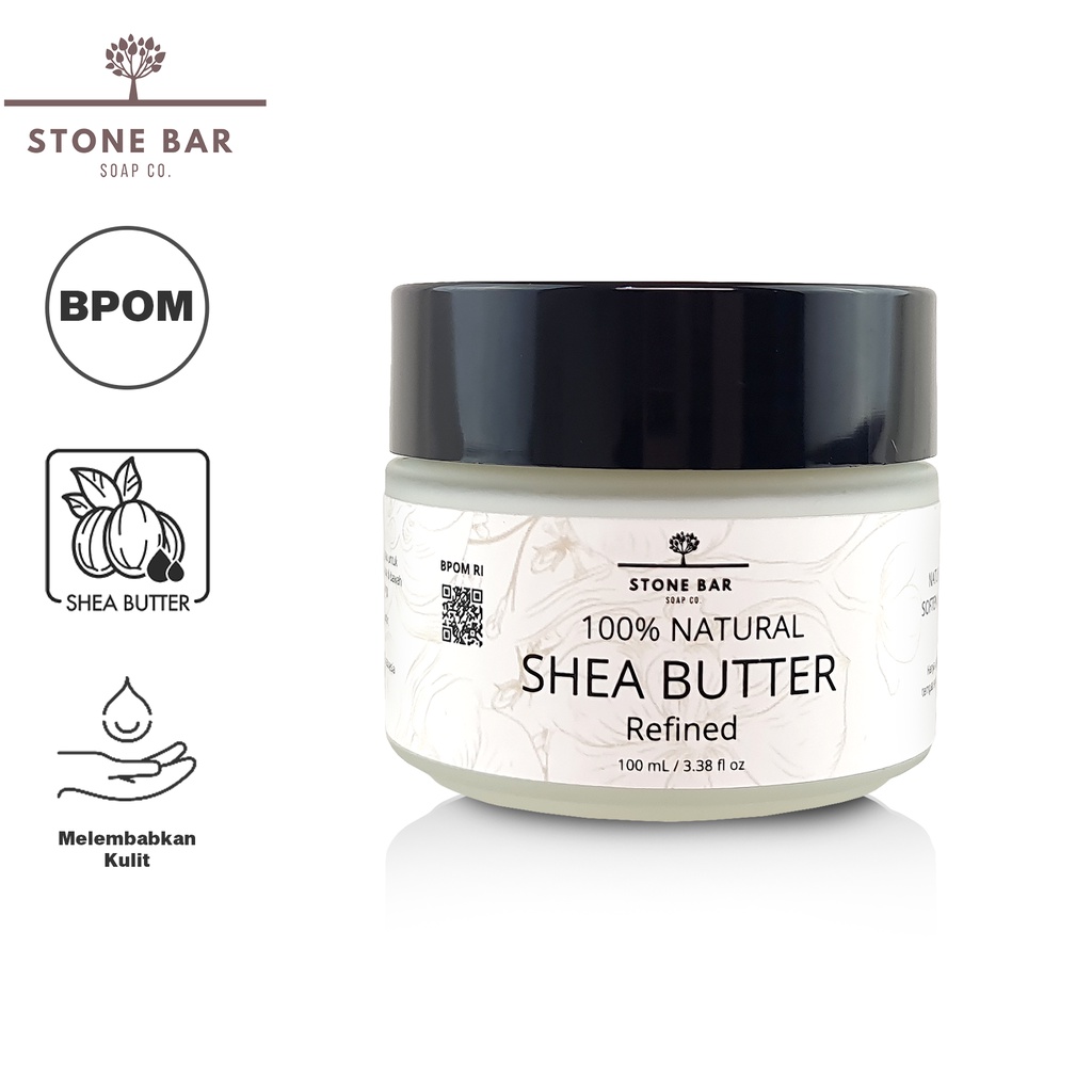 Image of STONEBAR Shea Butter Refined 100 ML Moisturizer Body Cream Lotion BPOM STO-M #0