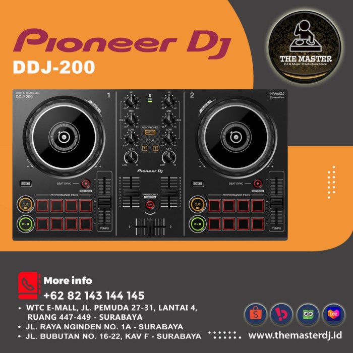 {suhadistore} Pioneer DJ DDJ-200  DDJ 200  DDJ200 Berkualitas