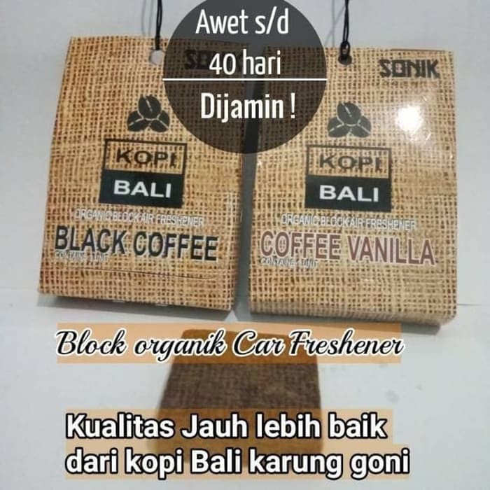 Parfum Kopi Bali Organik Block Air Freshener Pengharum Coffee Mobil Ruangan