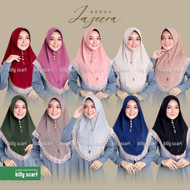 JILBAB ZAJEERA BRAND BILLY SCARF