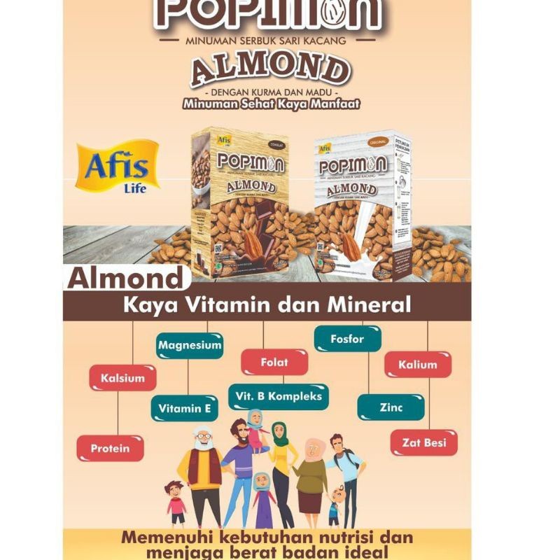 AFIS LIFE Popimon Almond / Susu Ibu Hamil 200gr