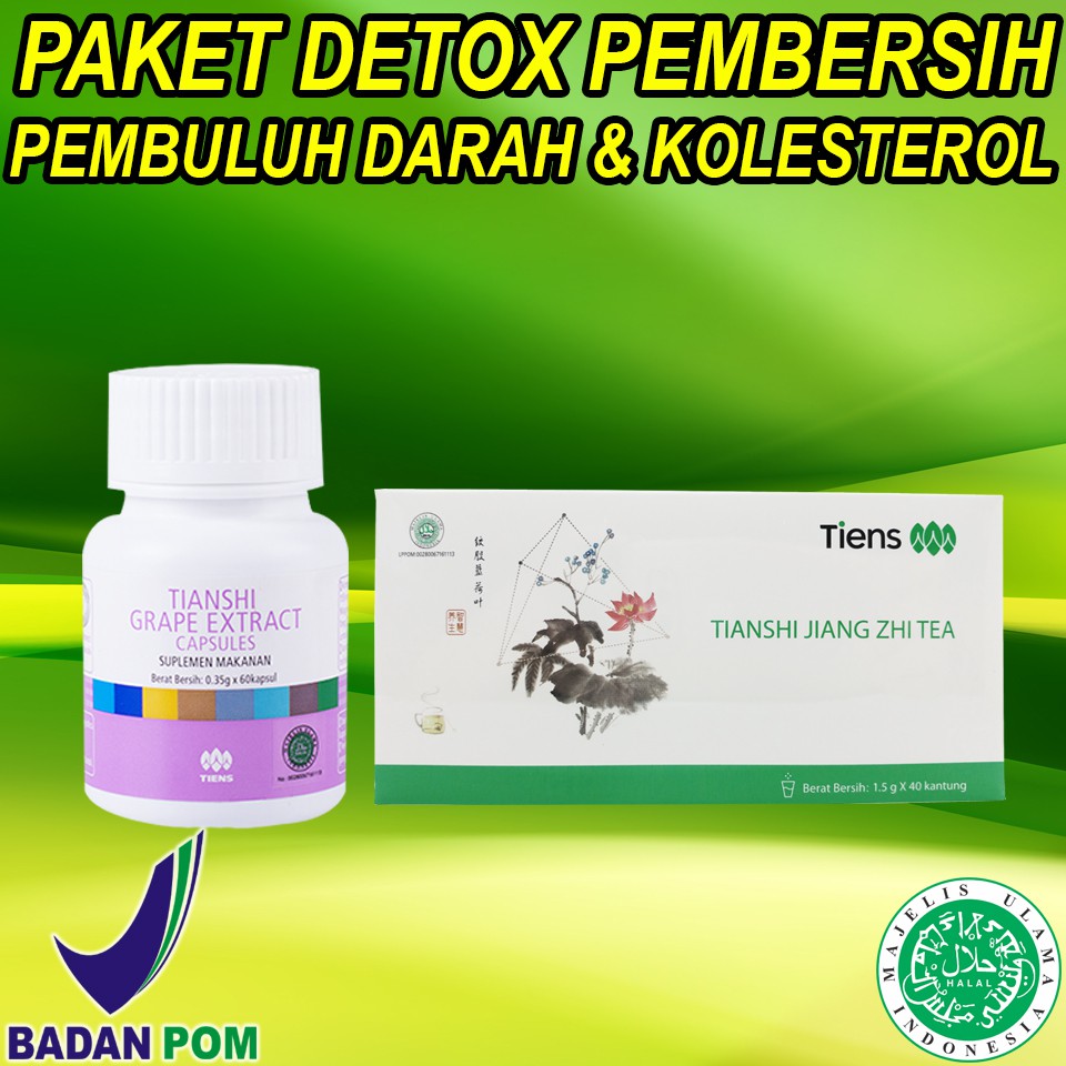 Paket Detox Pembersih Pembuluh Darah & Kolesterol Tianshi Tiens Herbal ProdukTiensID