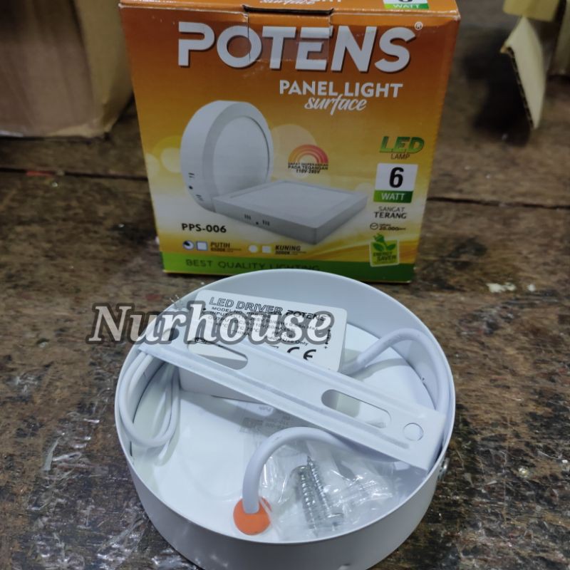 Downlight outbow 6 watt bulat nyala putih