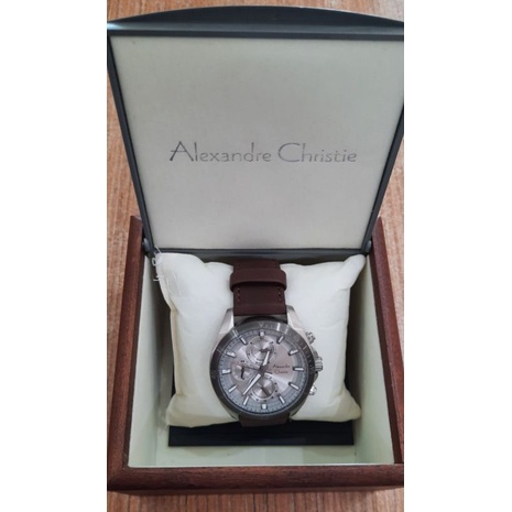 Alexandre Christie Jam Tangan Pria Kulit Ori NO Second Clock