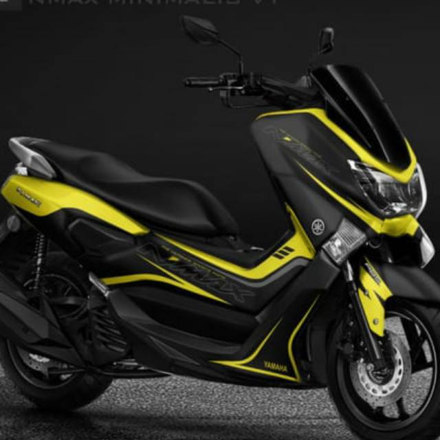 DECAL FULL BODY YAMAHA NMAX. SIMPLE HITAM KUNING