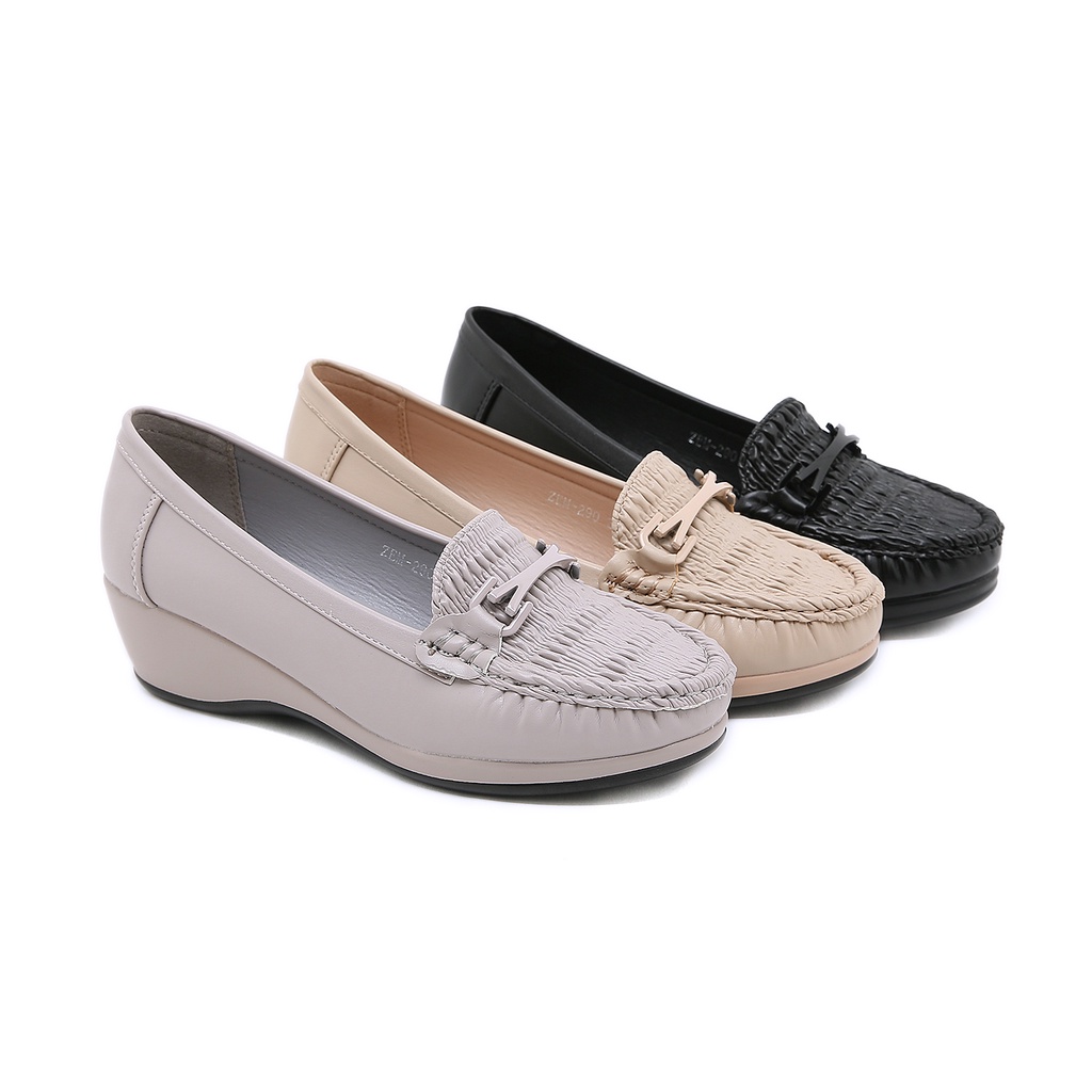 JISO ZEN-290 / Sepatu Wedges Wanita Import Sepatu Kerja Wanita