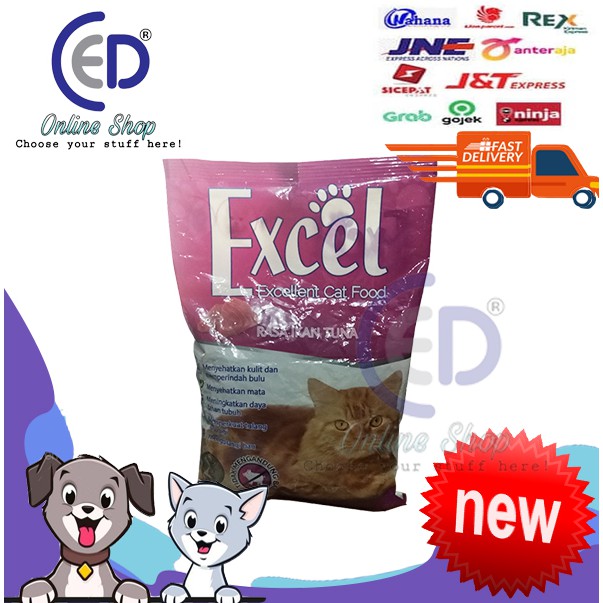 MAKANAN KUCING MURAH EXCEL IKAN 20KG (KHUSUS GRAB DAN GOSEND)