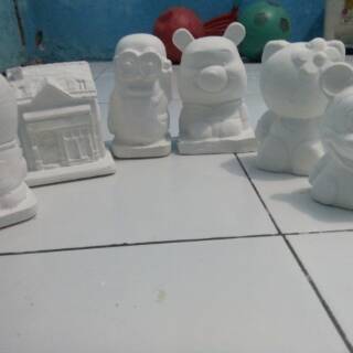 Paketan patung gypsum celengan, patung lukis, mainan edukasi dan kreatifitas anak. | Shopee ...