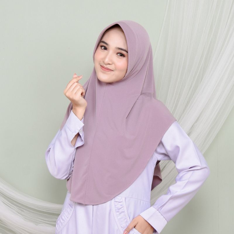 Jilbab Instan Jersey Pinguin Khimar Pet Antem Kerudung Bergo