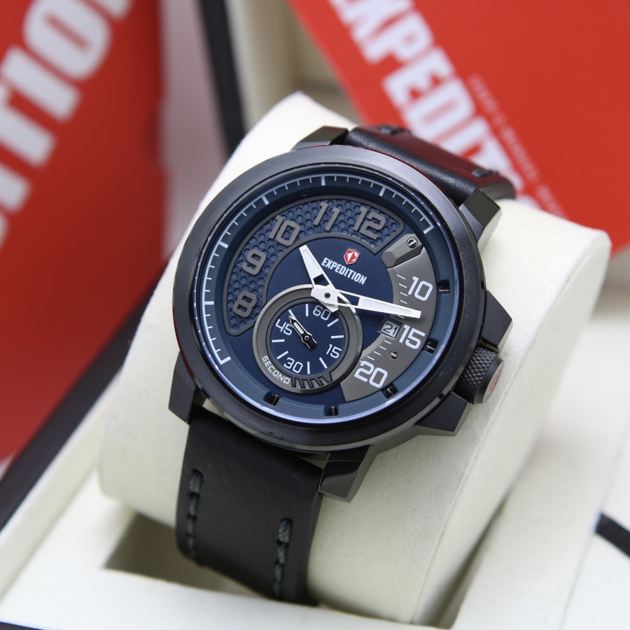 JAM TANGAN PRIA EXPEDITION 6825 / E6825 / E 6825 LEATHER ORIGINAL GARANSI RESMI 1 TAHUN