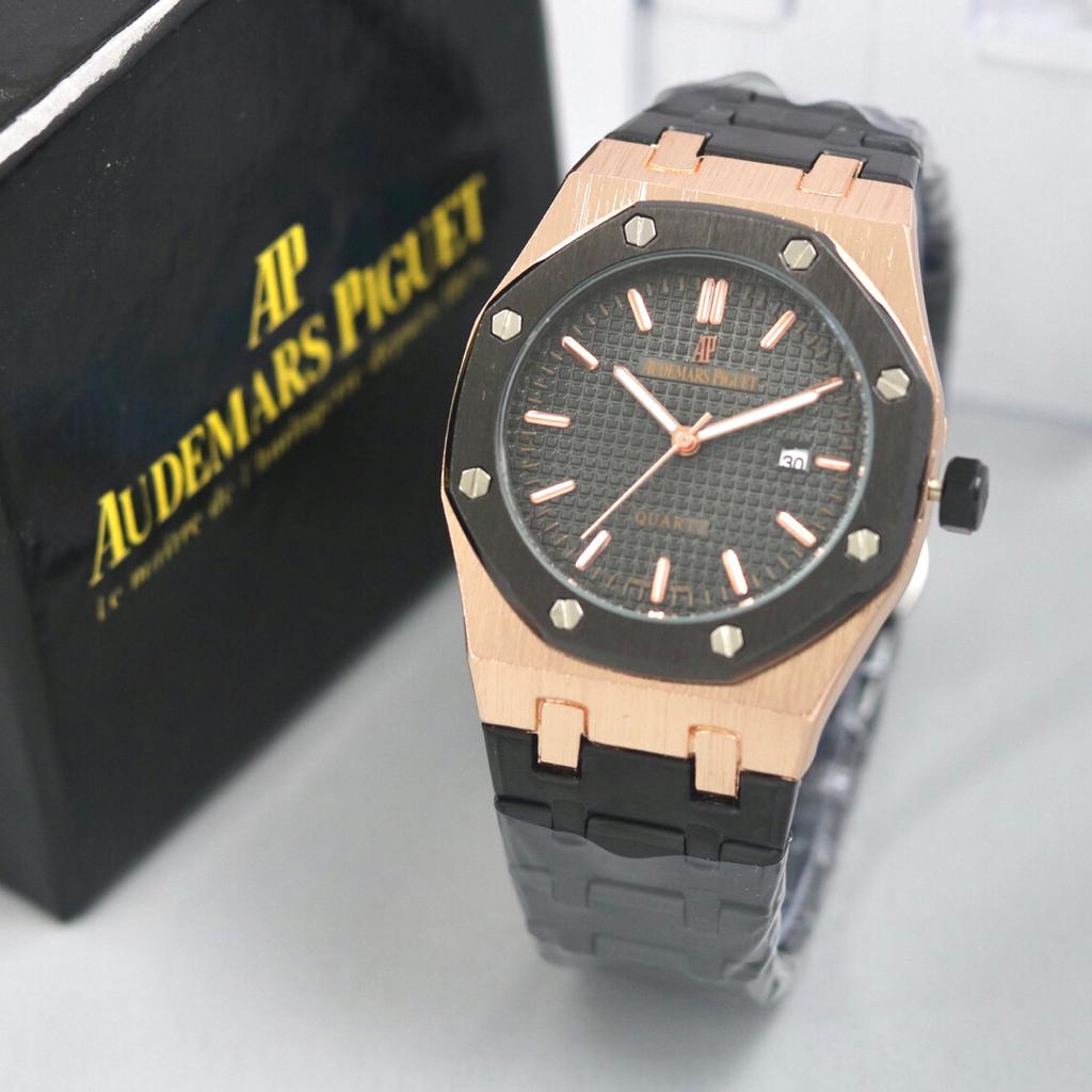 Jam Tangan Pria Y51252K Tali Rantai Tanggal Aktif Free Box Exclusive &amp; Baterai