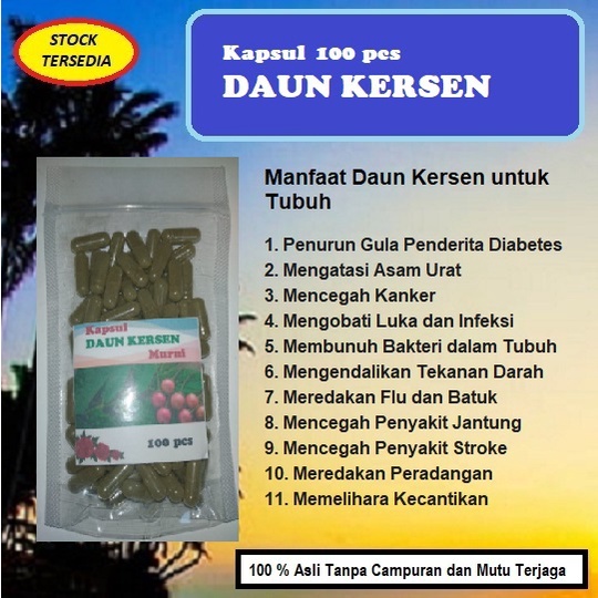 Kapsul Daun Kersen 100 pcs