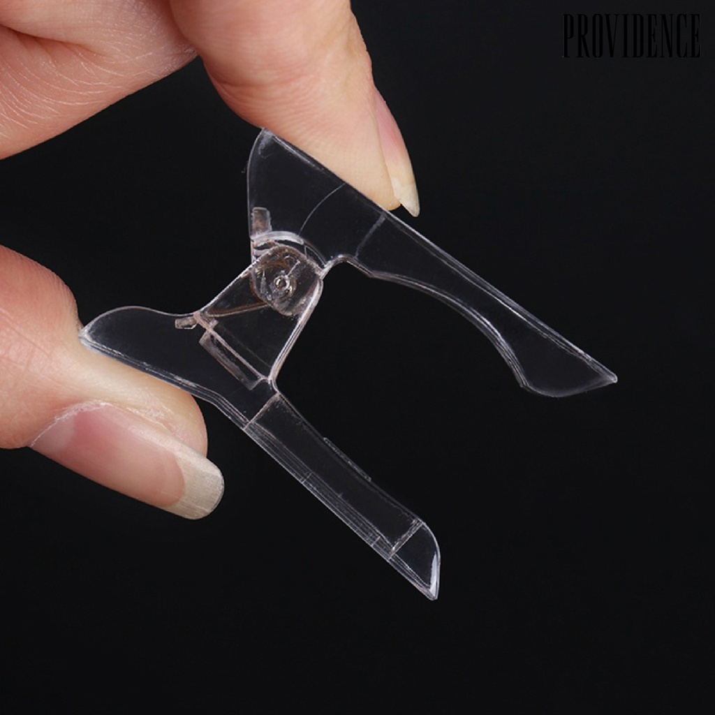 Providence 5Pcs Fix Clips Transparent Eco-friendly Acrylic Faux Fingernail Extension Nail Clippers for Women