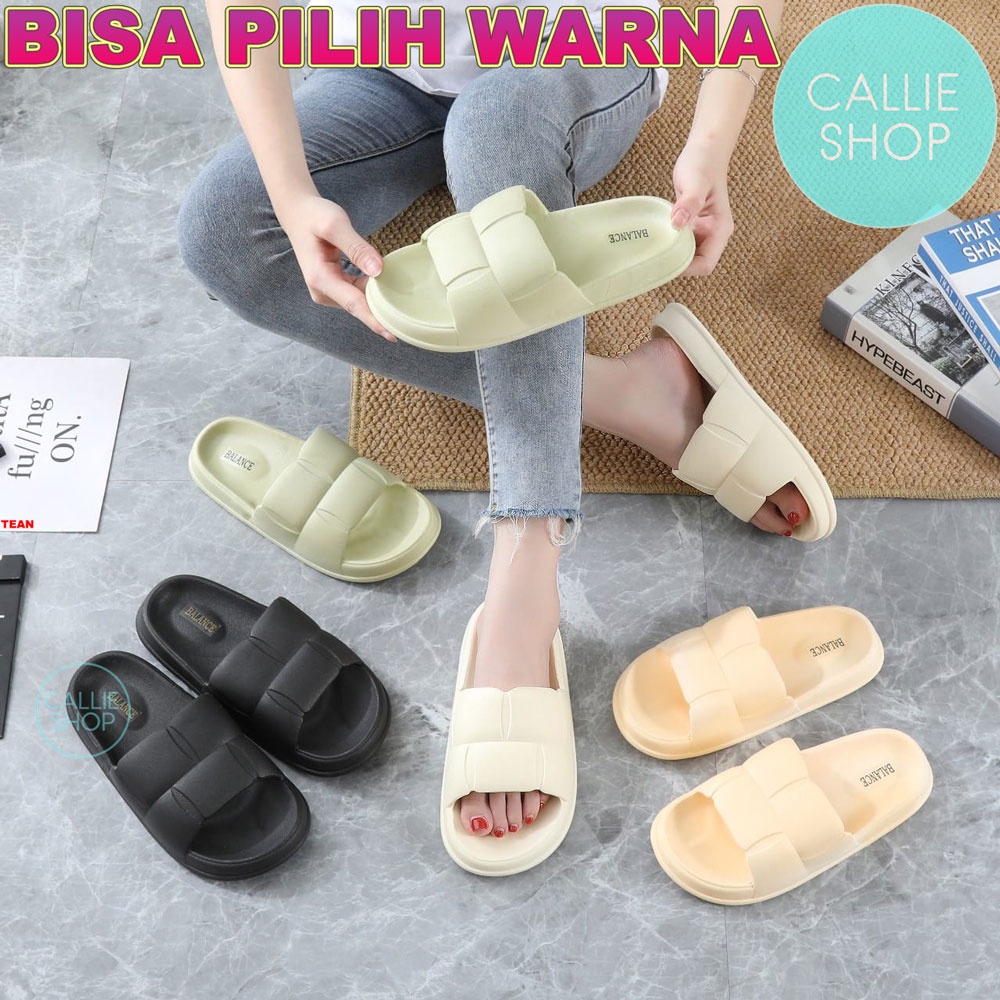 Sandal Jelly Slop Wanita Karet Soft Import Anti Slip Empuk Balance 6608 SLMANTOU