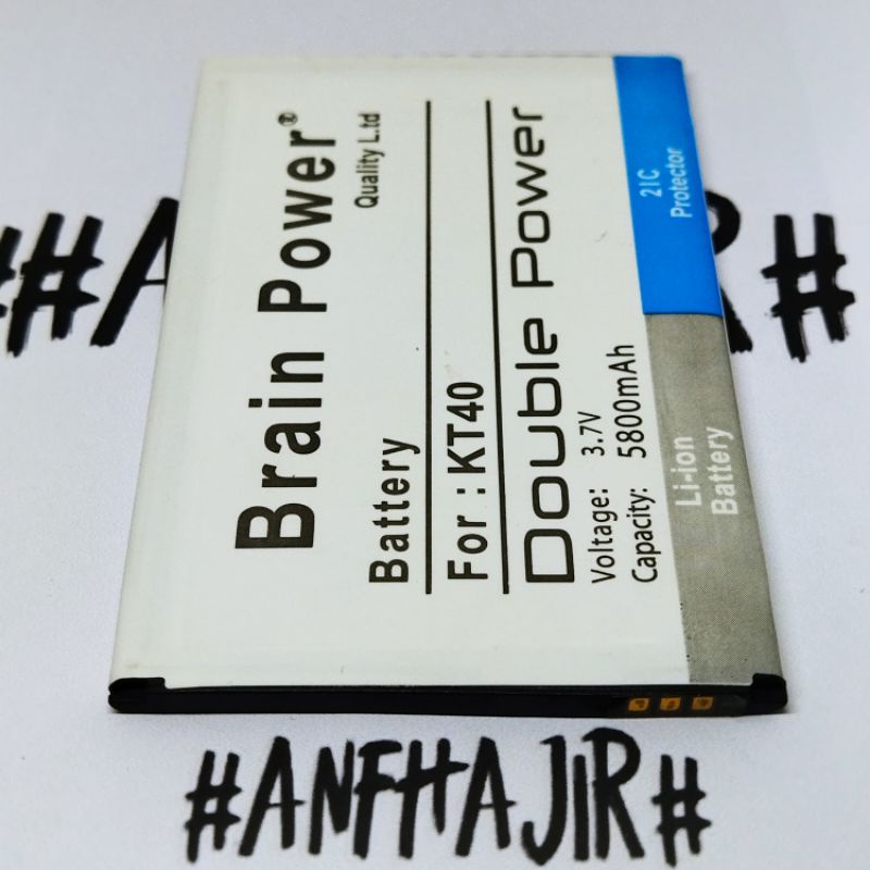 BATRE BATREI BATERAI BATTERY BRANDCODE BRAND CODE KT40 KT 40 KT-40 B1F BRAIN DOUBLE POWER (5800 mAh)
