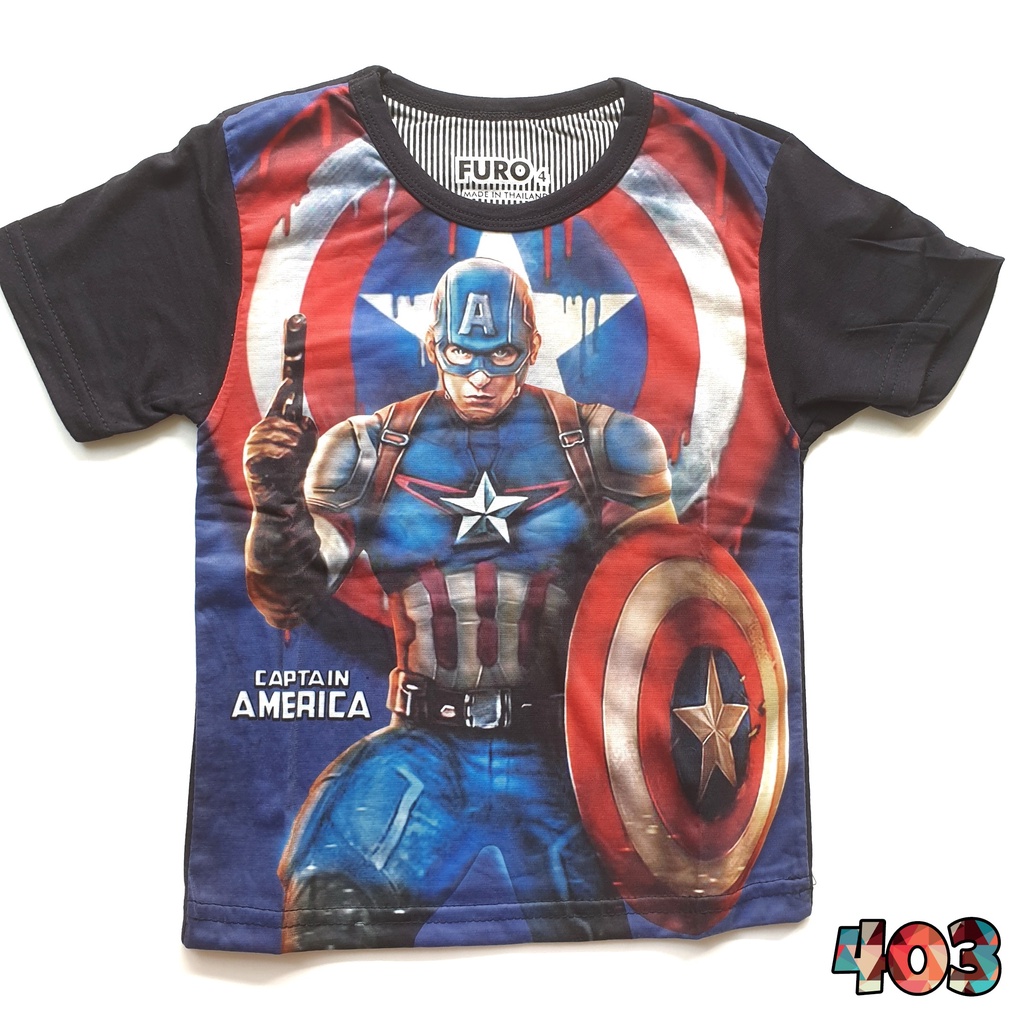 Furo Kaos Anak Laki Superhero Captain America