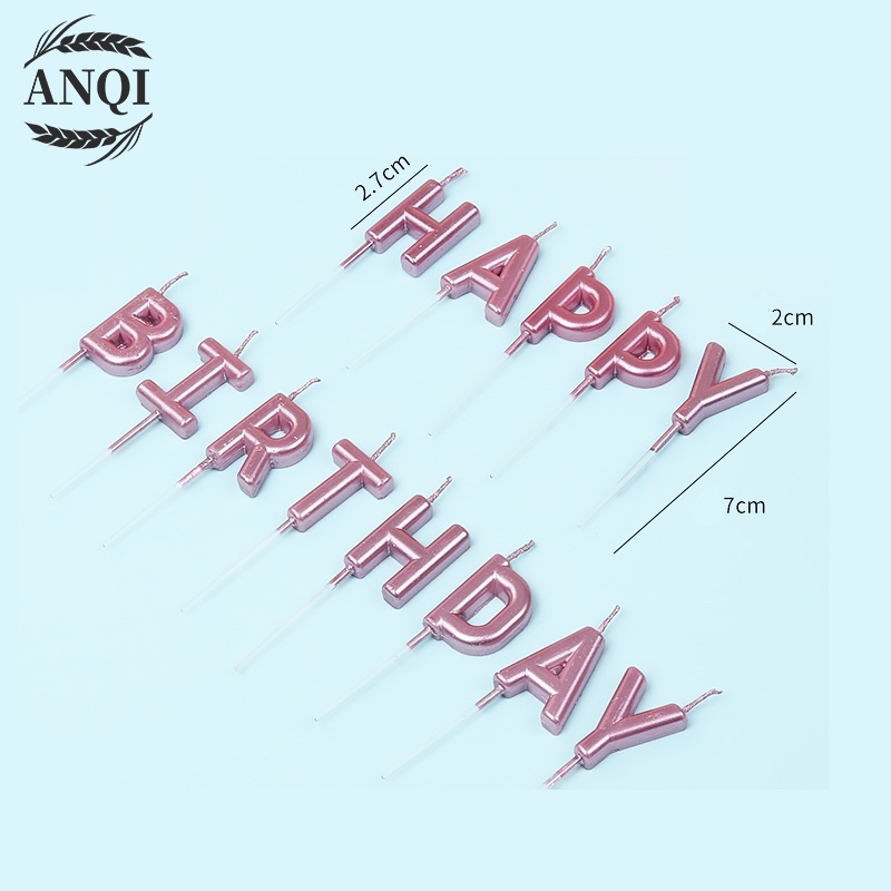 ANQI 1888 Lilin Ulir Panjang isi 6pcs/ Lilin Ulang Tahun Panjang Spiral/ Lilin Chrome Curly Panjang