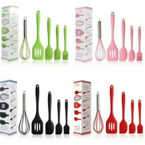 5 IN 1 SET Silicone Kitchen  Spatula Cooking BPA-Free