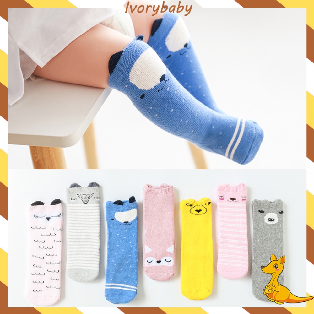 Ivorybaby Kaos kaki anak motif hewan kaos kaki panjang bayi