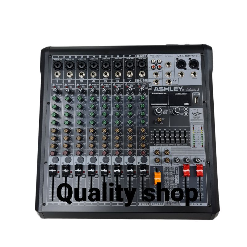 Mixer Ashley 8 Channel Selection8 Bluetooth Usb Equalizer Original