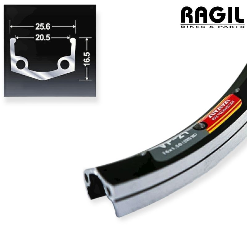 VELG SEPEDA ARAYA VP21 16 INCH MURNI RING 16" LUBANG 20H  28H 20 28 HOLE ALLOY BRAKELINE BRAKE LINE 