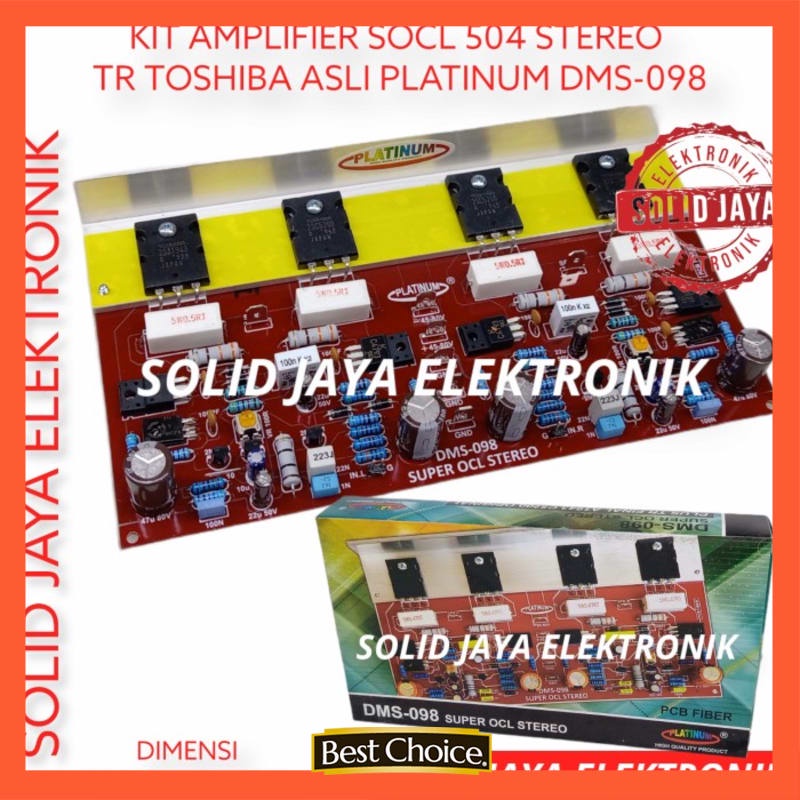 KIT POWER SUPER OCL SOCL 504 TR TOSHIBA ASLI AMPLIFIER DMS 098PLATINUM