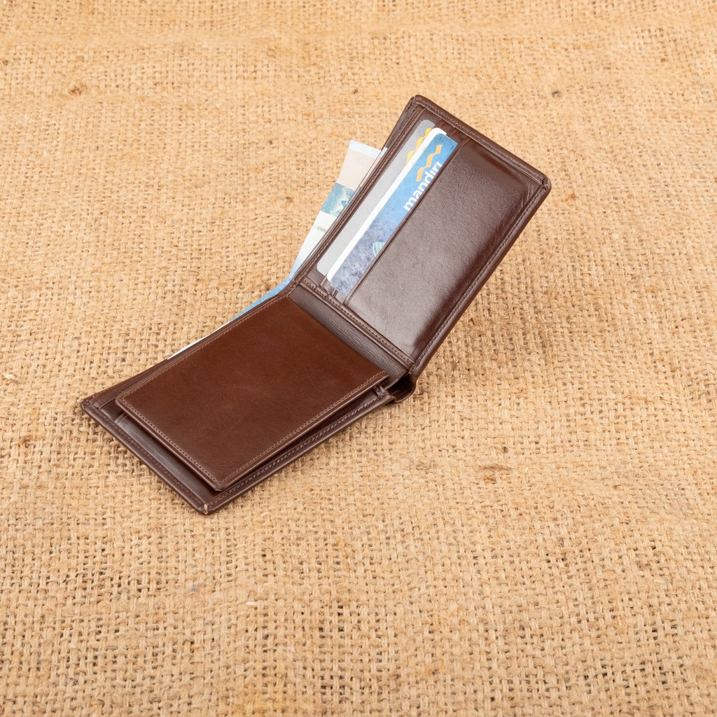 Dompet Kulit Pria Lipat Dua Warna Coklat Dompet Kulit Asli