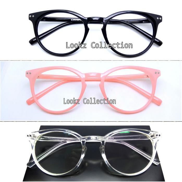 Kacamata Transparan Bening Kacamata Korea Transparan(Frame + Lensa) - Putih