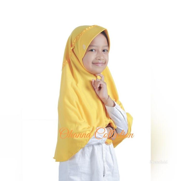 eavz846 Hijab Anak Pakaian Muslim Anak Perempuan Jilbab Anak Sekolah Size S (untuk anak PAUD - TK - 