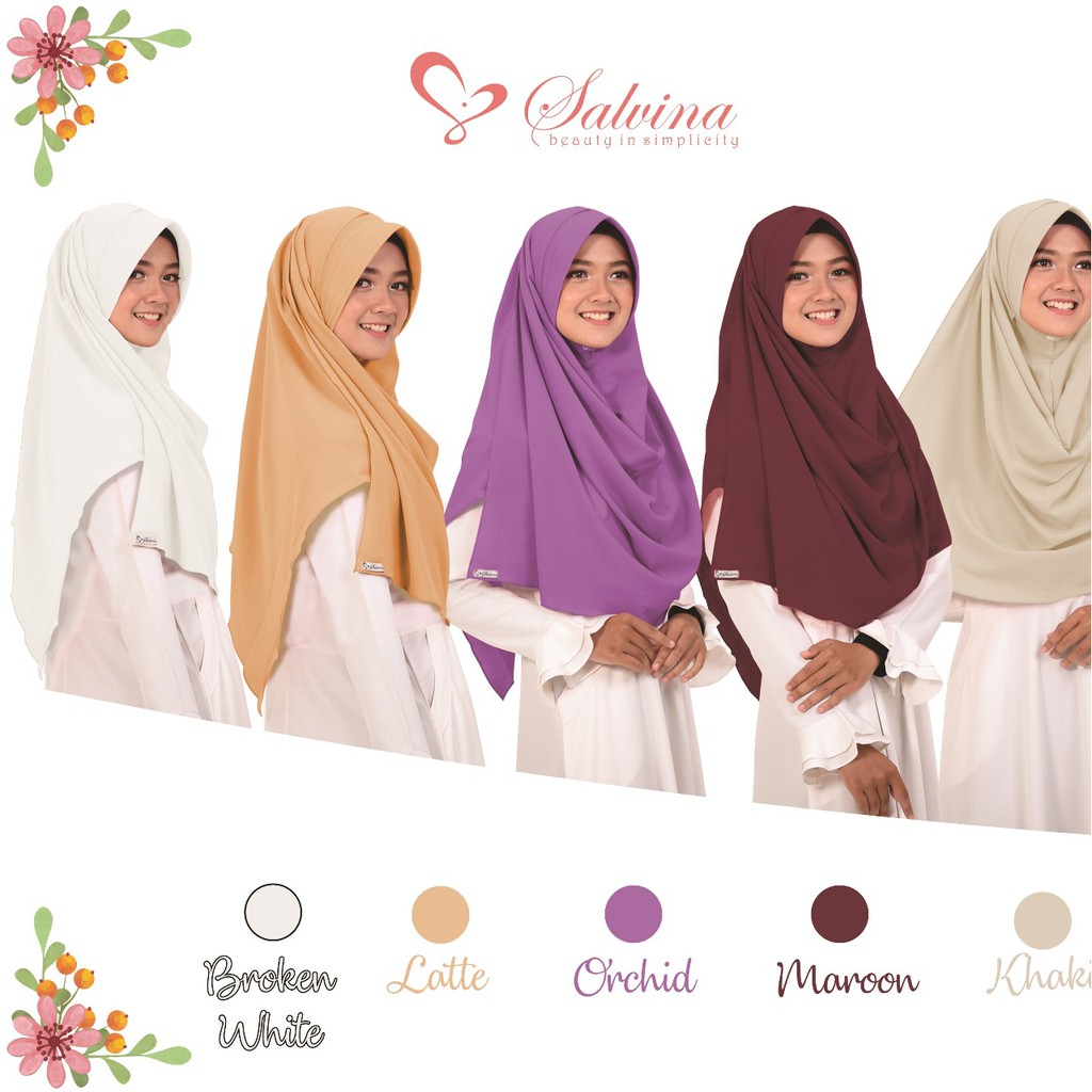 Jilbab Hijab Kerudung Pashmina Pastan Instant Bargo Khimar Syari Salvina Instant Anna Pet