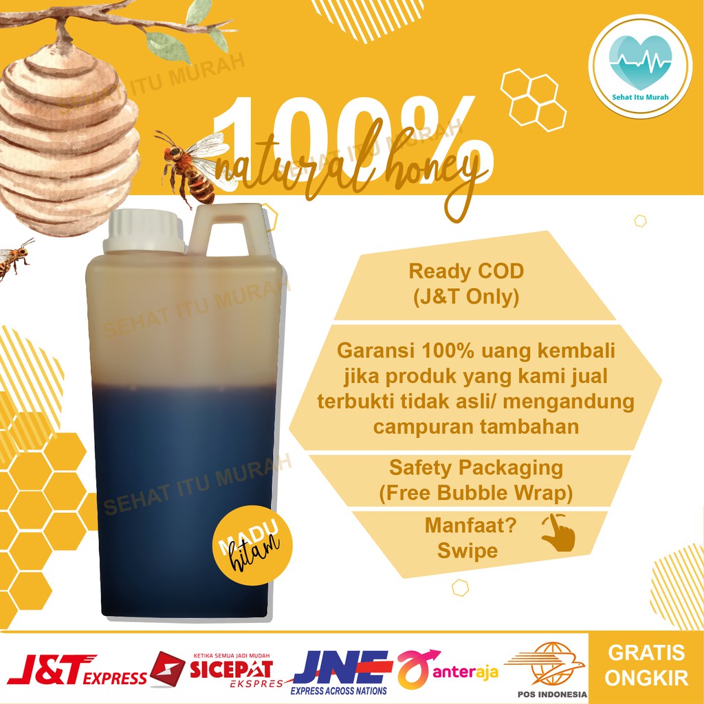 

Madu Murni Hitam Pahit Raw Honey 1kg