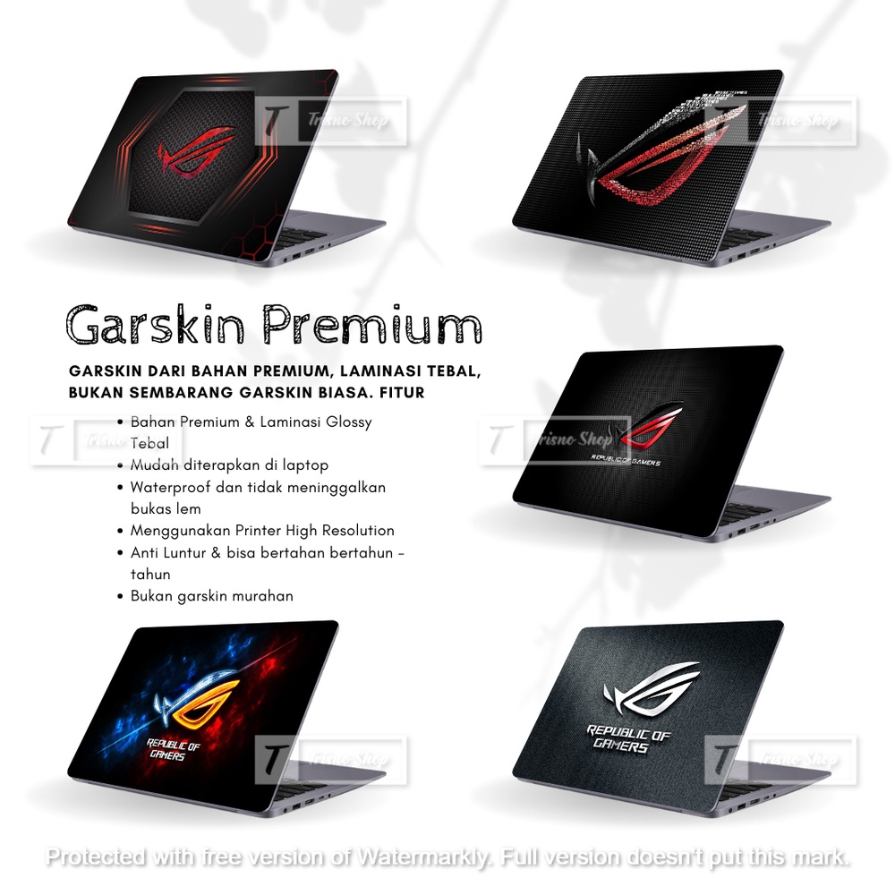 Stiker Laptop | Garskin Laptop | Asus ROG + Laminasi