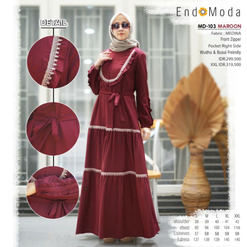 Dress Rample Busui - Gamis Busui Elegan - Gamis Polos - Endomoda Original