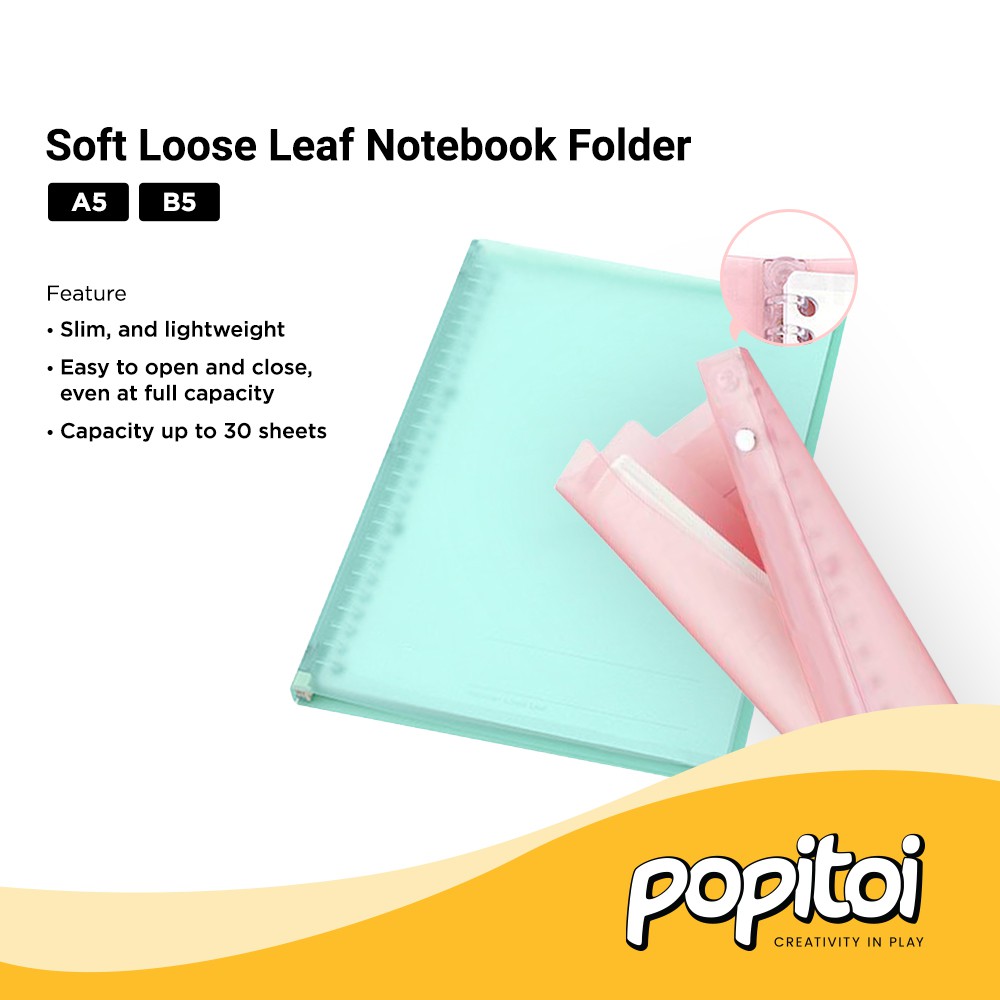 

Soft Loose Leaf Binder Notebook Folder A5 B5 Kokuyo