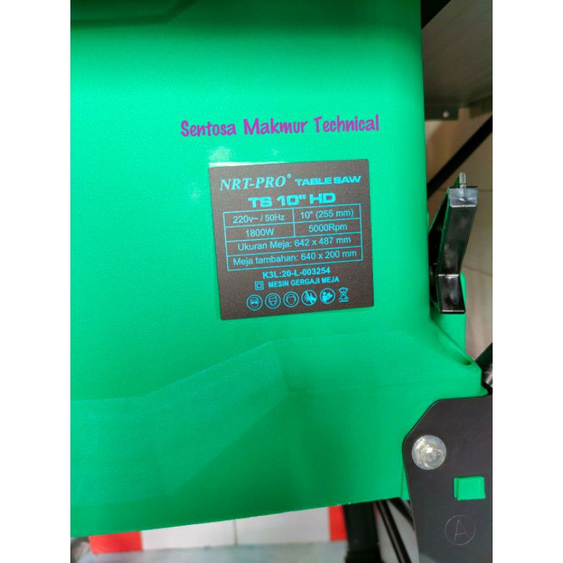 NRT PRO 10&quot; TS10 Table Saw Circular Meja Gergaji Potong Kayu 10 Inchi