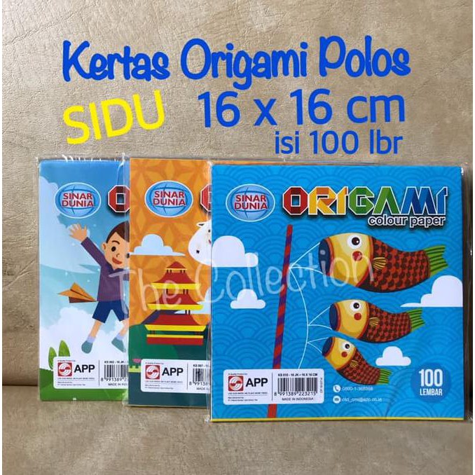 

Promo Murah !!! ATK0569SD SIDU 16x16 Origami 100 lbr Sinar Dunia Kertas Paper SD TK Terbaru