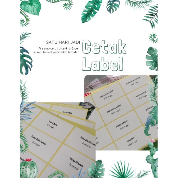 

CETAK / PRINT LABEL NAMA UNDANGAN