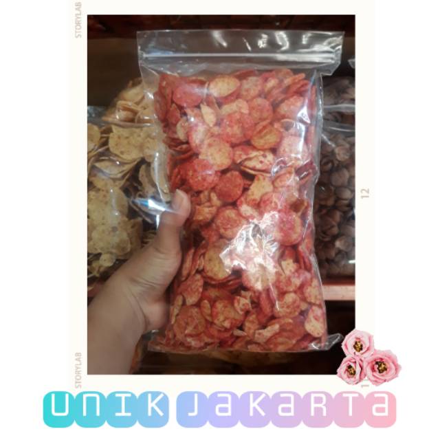 

Opak Pedas Mini Kecil / Snack Opak Rasa Pedas Gurih