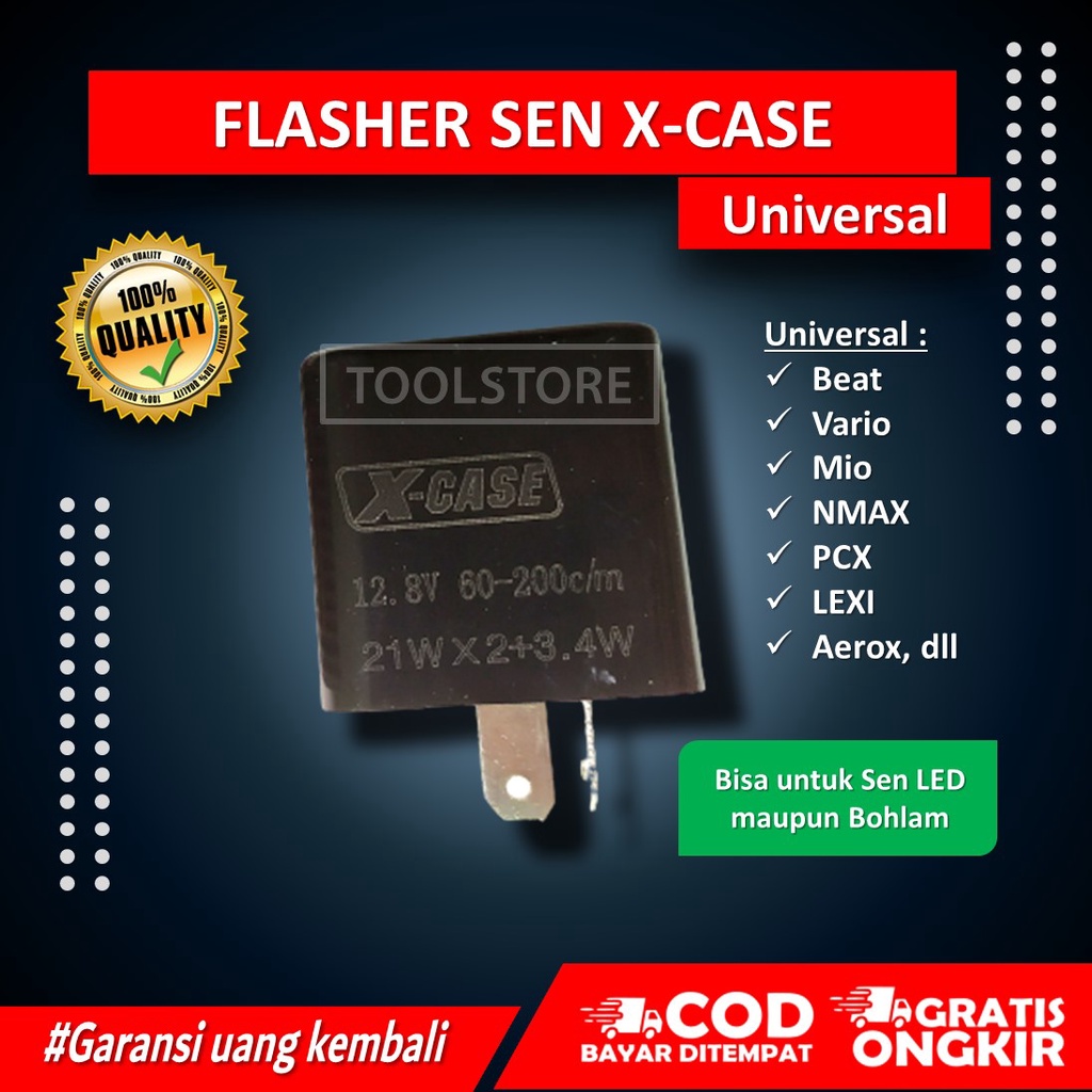 FLASHER SEN SEIN UNTUK HAZARD BISA ATUR KEDIP CEPAT DAN LAMBAT UNIVERSAL MOTOR YAMAHA HONDA BEAT VAR