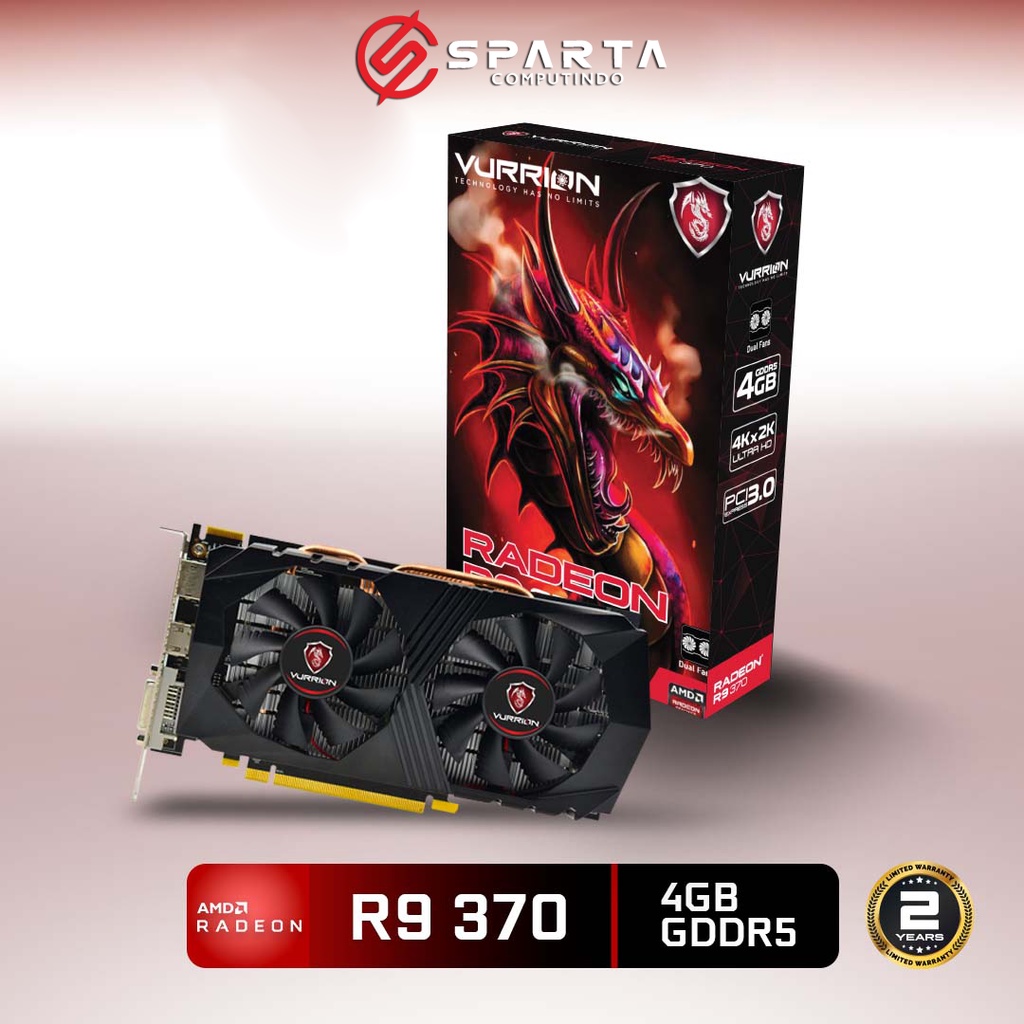 VGA Card AMD Radeon R9 370 4GB GDDR5 256 Bit Vurrion New Garansi Resmi