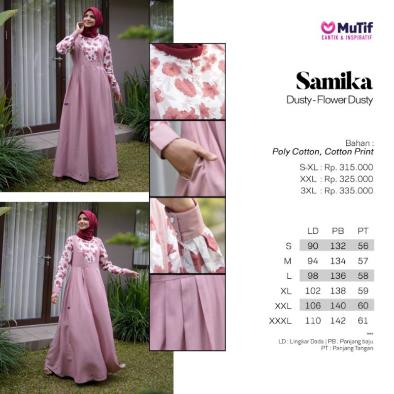 GAMIS MUTIF SAMIKA DUSTY SAMIKA BLACK SAMIKA ARAGON SAMIKA TURBULENCE