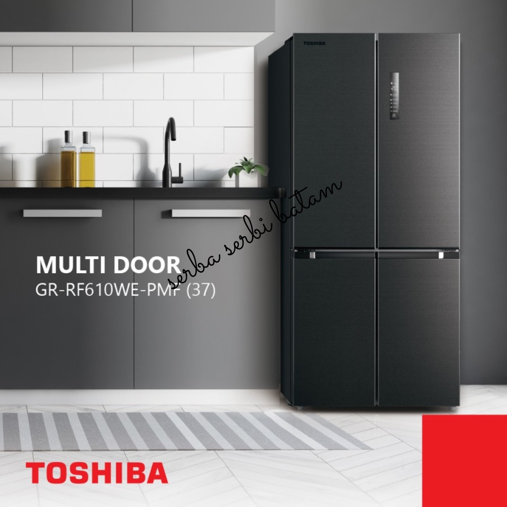 TOSHIBA GR-RF610WE-PMF Kulkas SidebySide MultiDoor Dual Inverter 468 L BATAM