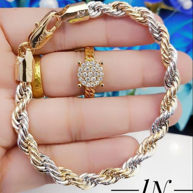 Xuping gelang cincin lapis emas 24k 1413c